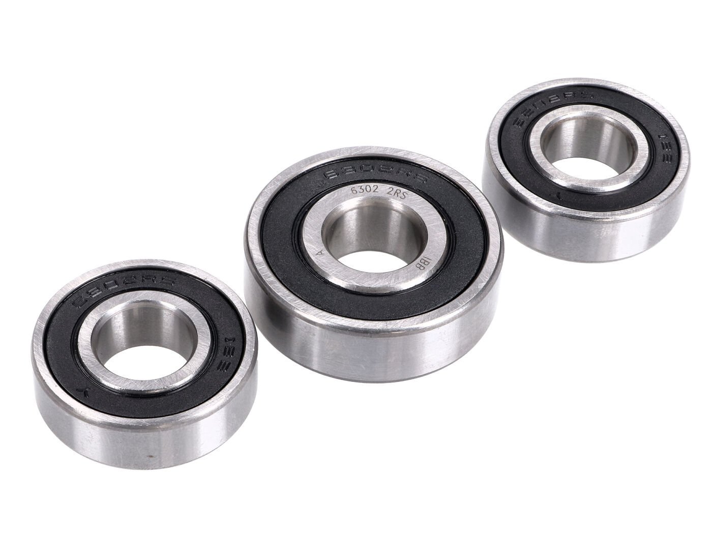 Wheel Bearing Set Naraku Front Wheel 2x6202.2RS/1x6302.2RS For Aprilia, Derbi, Gilera, Piaggio