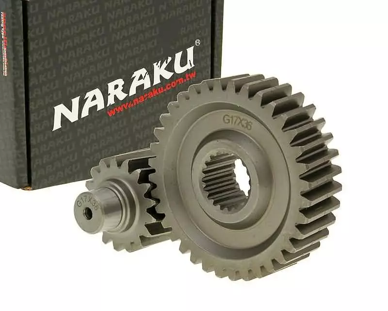 Secondary Transmission Gear Up Kit Naraku Racing 17/36 +31% For GY6 125/150cc 152/157QMI