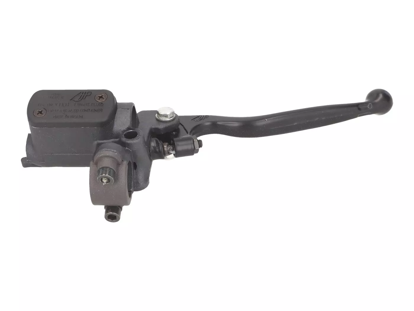 Front Brake Master Cylinder OEM (AJP) W/ Brake Lever 11mm For Derbi Predator, Senda R, SM, Gilera RCR, SMT