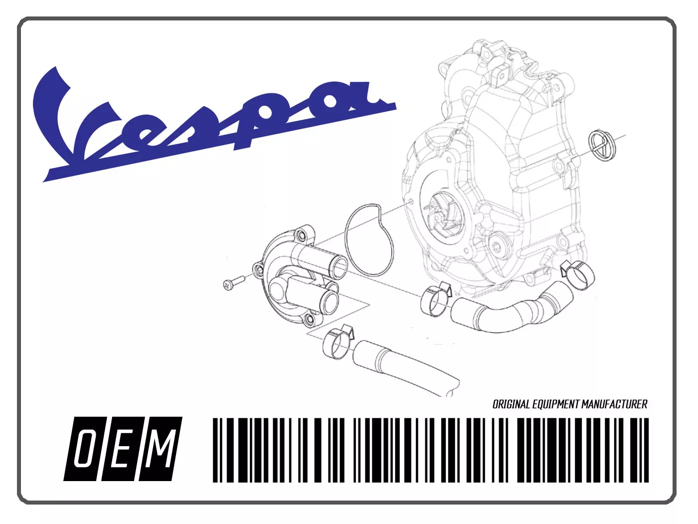 Ledersitzbank Vespa LX Braun