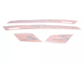Decal Set / Sticker Set "Super" OEM Orange Color For Vespa GTS Super Sport 85/B