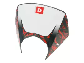 Headlight Fairing Upper Part OEM White-black-red For Derbi Senda DRD Pro