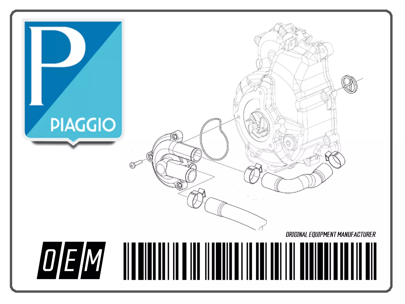 Dichtung Zylinderfuß OEM 0,4mm Für Piaggio Leader, Quasar 125-300ccm = PI-875112