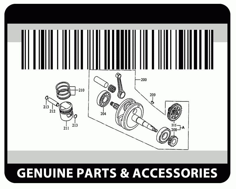 Crankcase OEM For Piaggio / Derbi Engine D50B0 Kick Start / E-start