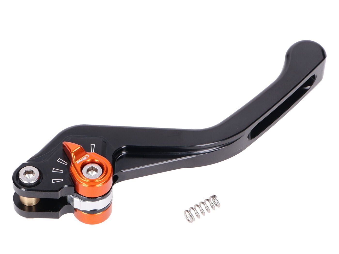 Puig 3.0 Front Adjustable Brake Lever, Short - Black Orange