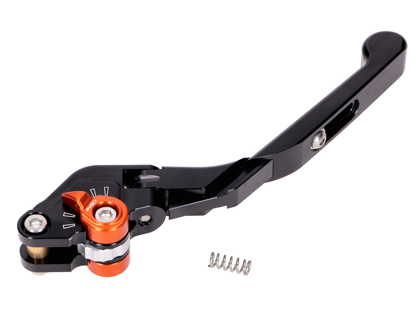 Brake Lever Puig 3.0 Front Adjustable, Foldable, Adjustable Length - Black Orange