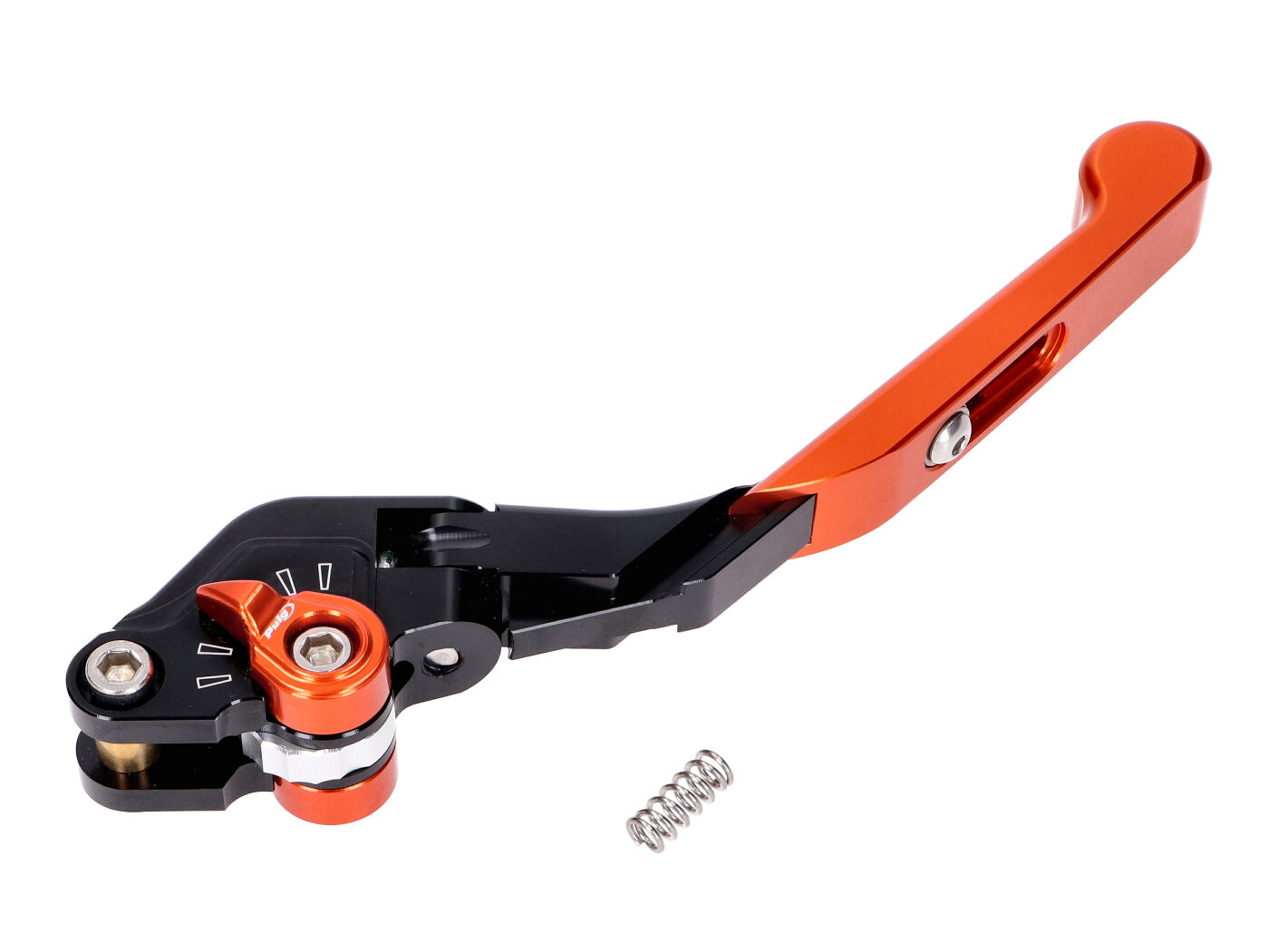 Brake Lever Puig 3.0 Front Adjustable, Foldable, Adjustable Length - Orange Black
