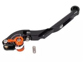 Front Brake Lever Puig 2.0 Adjustable, Extendable Folding  - Black Orange
