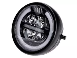 Headlight Assy Puig LED Round 175mm Black