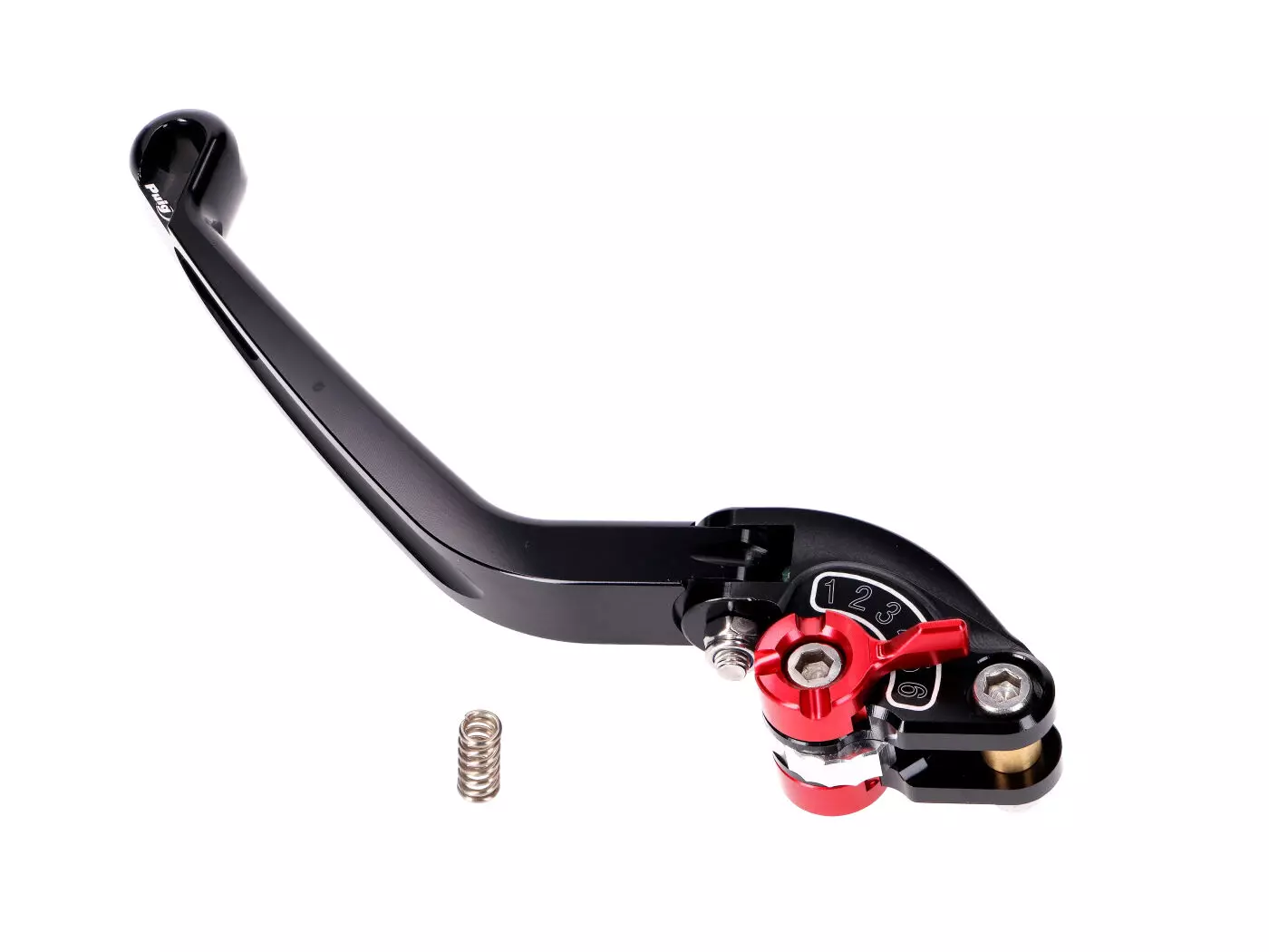 Buy now: Clutch Lever / Rear Brake Lever Puig 2.0 Adjustable, Folding - Black Red Clutch Lever / Rear Brake Lever Puig 2.0 Adjustable, Folding - Black Red