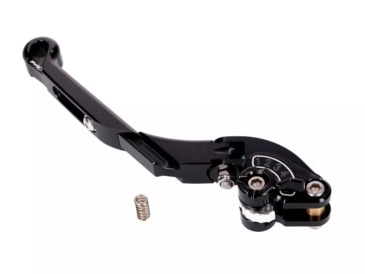 Buy now: Clutch Lever / Rear Brake Lever Puig 2.0 Adjustable, Extendable Folding - Black Clutch Lever / Rear Brake Lever Puig 2.0 Adjustable, Extendable Folding - Black