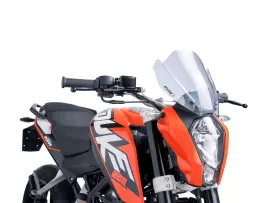 Windshield Puig New Generation Transparent For KTM Duke 125, 200, 390 11-16