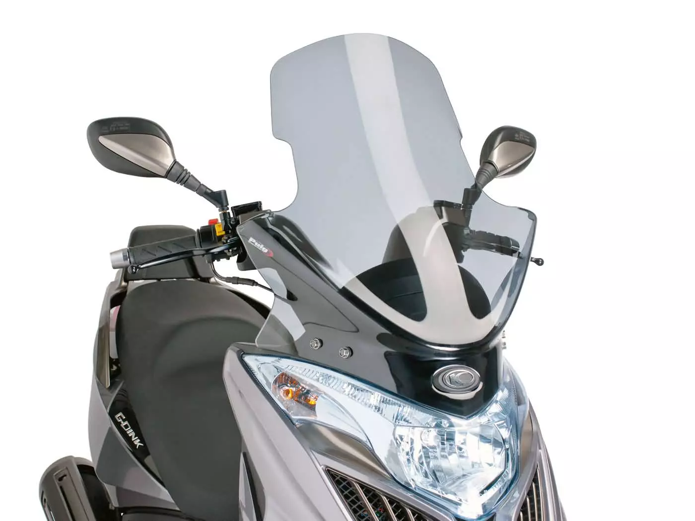 Buy now: Windshield Puig V-Tech Line Touring Smoke For Kymco Grand Dink, Yager GT 300i Windshield Puig V-Tech Line Touring Smoke For Kymco Grand Dink, Yager GT 300i