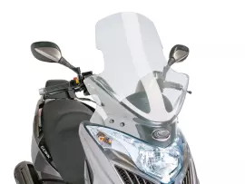 Windshield Puig V-Tech Line Touring Transparent / Clear For Kymco Grand Dink, Yager GT 300i
