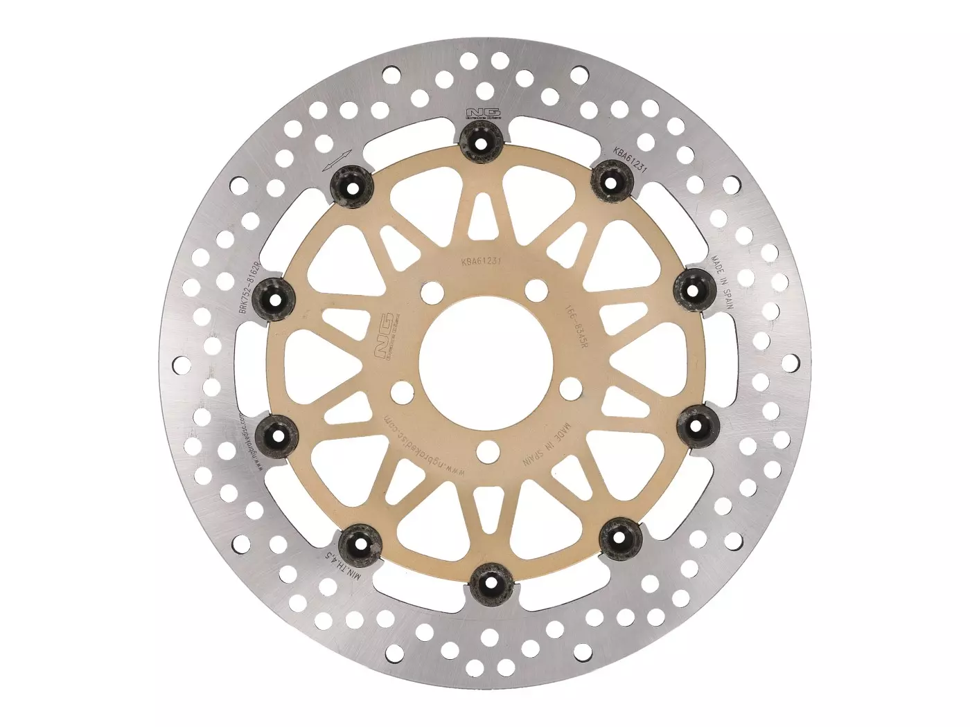 Buy now: Brake Disc NG Floating Type Seconds/ B-Stock For Kawasaki ZX 9R 1998-1999 Front Brake Disc NG Floating Type Seconds/ B-Stock For Kawasaki ZX 9R 1998-1999 Front