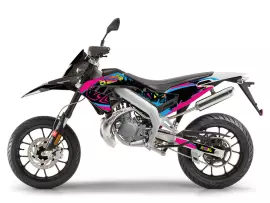 Decal Set Black-pink-blue Matt For Aprilia SX50 2018- Euro4