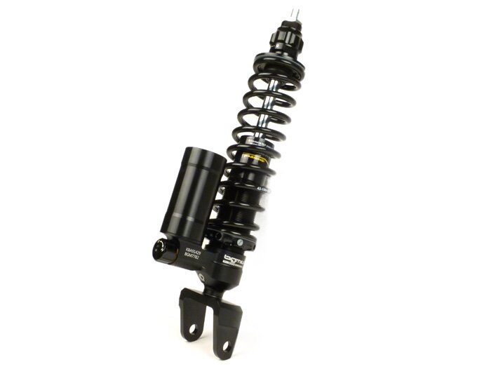 Rear Shock Absorber -BGM PRO SC/R12 COMPETITION, 330mm- Vespa PX80, PX125, PX150, PX200, T5 125cc, Vespa Rally180 (VSD1T), Vespa Rally200 (VSE1T - Ducati), Sprint150 (VLB1T), TS125 (VNL3T), GT125 (VNL2T), GTR125 (VNL2T), V50, PV, ET3 - Black