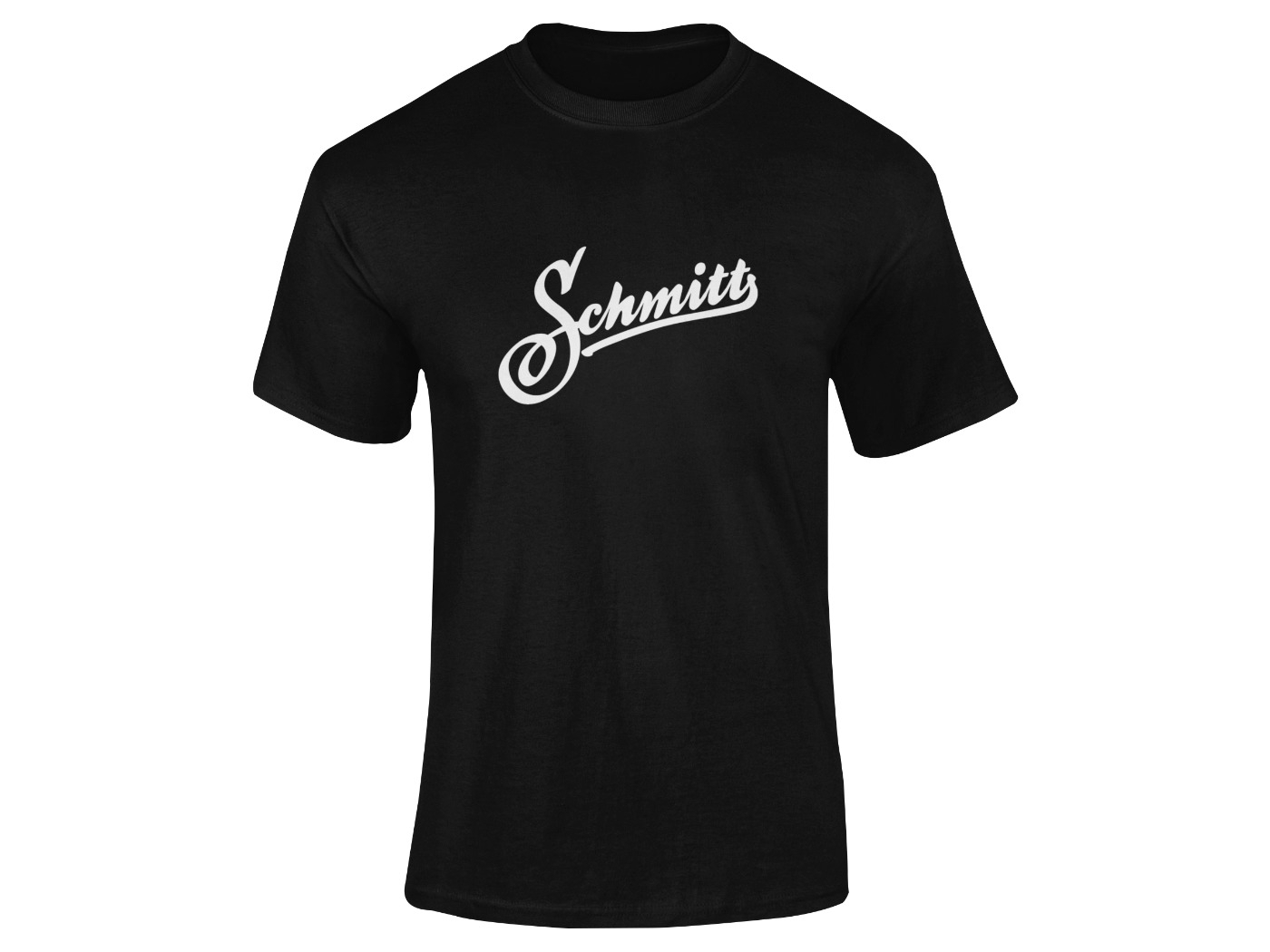 T-Shirt Schmitt Logo, Black 100% Cotton Unisex - Size S