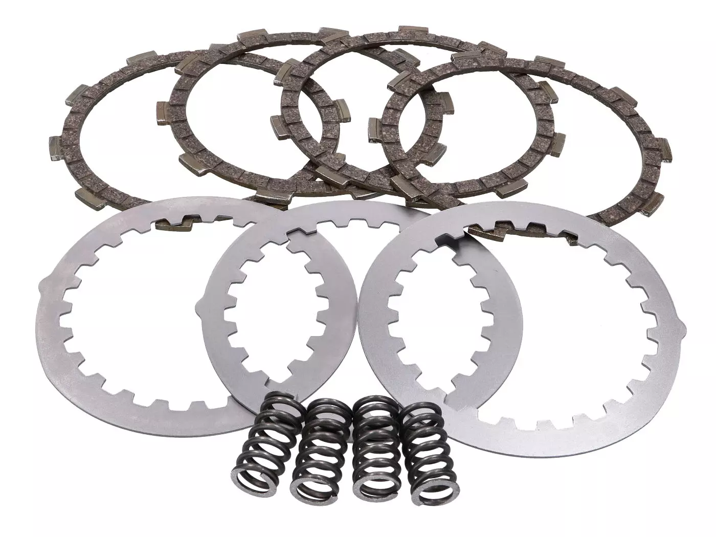 Clutch Plate Set Top Performances Reinforced 4-friction Plate Type For Minarelli AM, Generic, KSR-Moto, Keeway