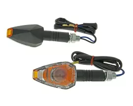 Indicator Light Set M10 Thread Black Crystal Transparent