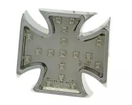 Tail Light LED Cross Custom Chrome Universal