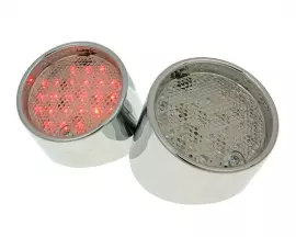 Tail Light Set LED Chrome - 2 Pcs For Aprilia SR50