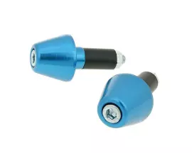 Handlebar Vibration Dampers / Bar Ends Short 13.5mm - Blue