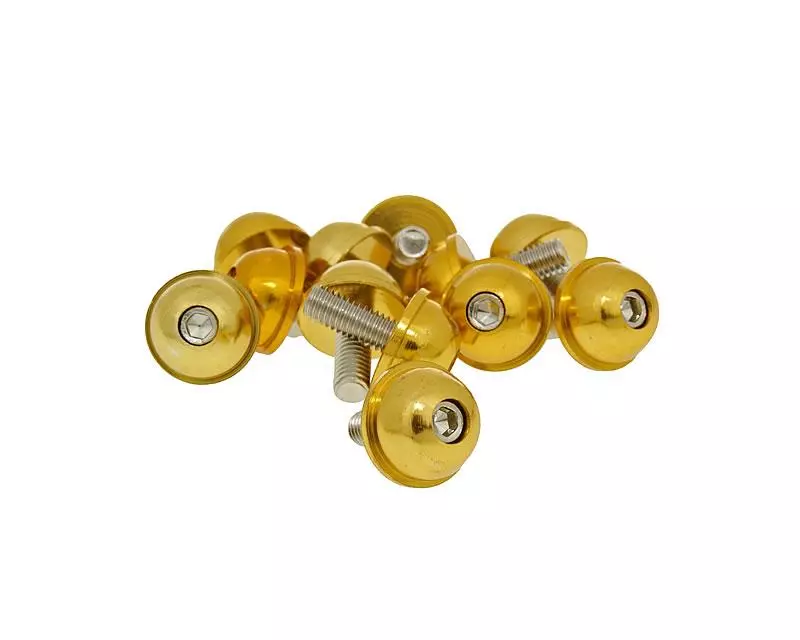 Buy now: Hexagon Socket Screw Set - Anodized Aluminum Screw Head Gold - 12 Pcs - M5x13 Hexagon Socket Screw Set - Anodized Aluminum Screw Head Gold - 12 Pcs - M5x13