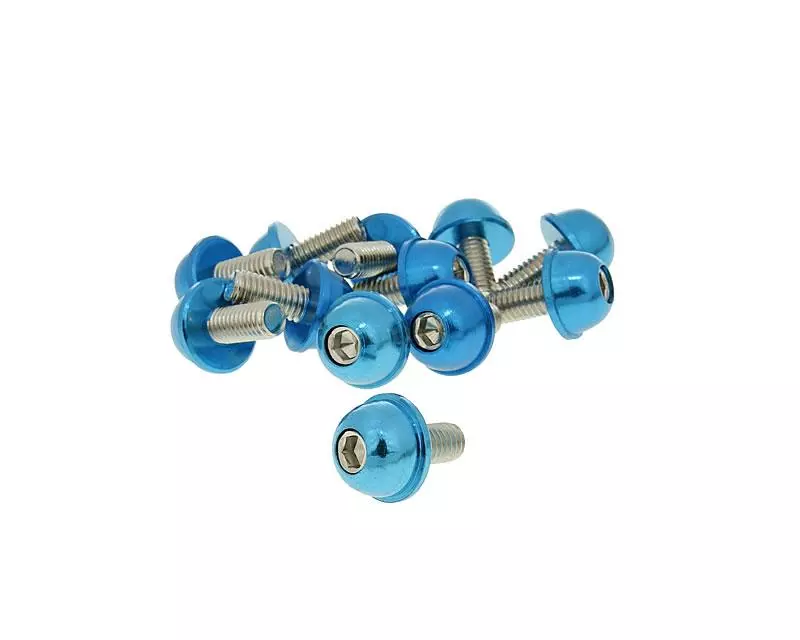 Buy now: Hexagon Socket Screw Set - Anodized Aluminum Screw Head Blue - 12 Pcs - M6x13 Hexagon Socket Screw Set - Anodized Aluminum Screw Head Blue - 12 Pcs - M6x13