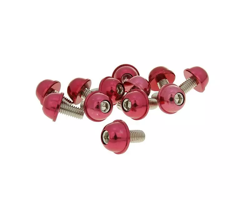 Buy now: Hexagon Socket Screw Set - Anodized Aluminum Screw Head Red - 12 Pcs - M6x13 Hexagon Socket Screw Set - Anodized Aluminum Screw Head Red - 12 Pcs - M6x13