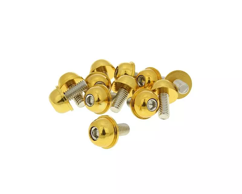 Buy now: Hexagon Socket Screw Set - Anodized Aluminum Screw Head Gold - 12 Pcs - M6x13 Hexagon Socket Screw Set - Anodized Aluminum Screw Head Gold - 12 Pcs - M6x13