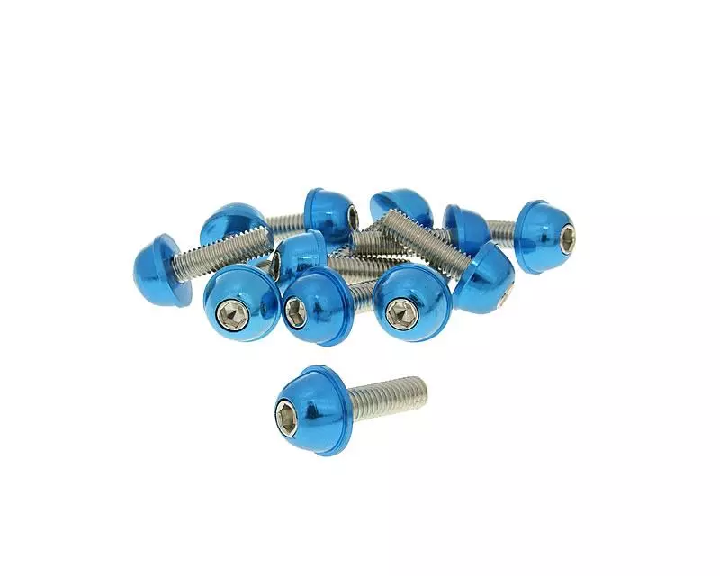 Buy now: Hexagon Socket Screw Set - Anodized Aluminum Screw Head Blue - 12 Pcs - M6x20 Hexagon Socket Screw Set - Anodized Aluminum Screw Head Blue - 12 Pcs - M6x20