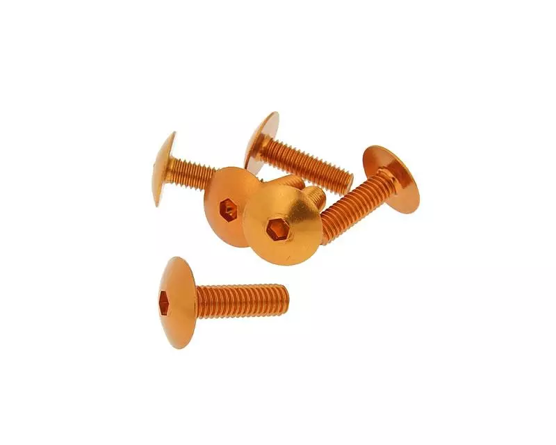 Buy now: Fairing Screws Hex Socket Head - Anodized Aluminum Orange - Set Of 6 Pcs - M6x20 Fairing Screws Hex Socket Head - Anodized Aluminum Orange - Set Of 6 Pcs - M6x20