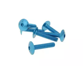 Fairing Screws Hex Socket Head - Anodized Aluminum Blue - Set Of 6 Pcs - M6x30