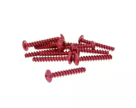 Fairing Screws Anodized Aluminum Red - Set Of 12 Pcs - M5x30