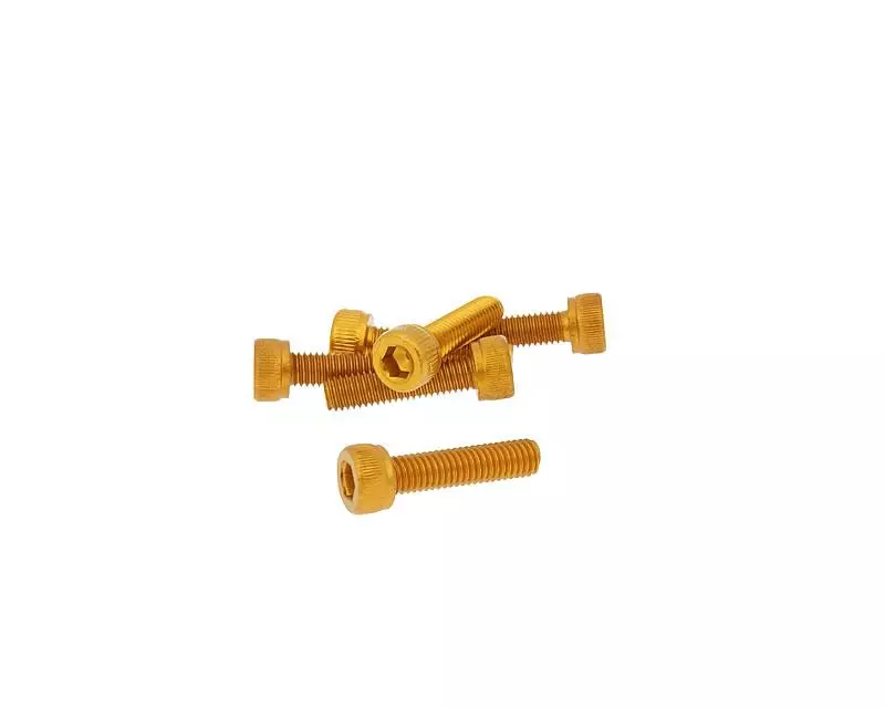 Hexagon Socket Screw Set - Anodized Aluminum Gold - 6 Pcs - M5x20 - Styling