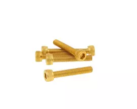 Hexagon Socket Screw Set - Anodized Aluminum Gold - 6 Pcs - M5x30 - Styling