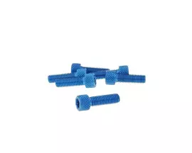 Hexagon Socket Screw Set - Anodized Aluminum Blue - 6 Pcs - M6x20 - Styling