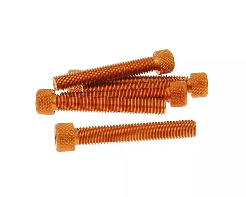 Buy now: Hexagon Socket Screw Set - Anodized Aluminum Orange - 6 Pcs - M8x50 - Styling Hexagon Socket Screw Set - Anodized Aluminum Orange - 6 Pcs - M8x50 - Styling
