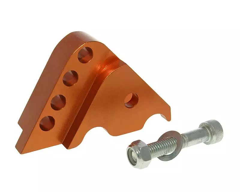 Buy now: Shock Extender CNC 4-hole Adjustable Mounting - Orange For Minarelli Horizontal Shock Extender CNC 4-hole Adjustable Mounting - Orange For Minarelli Horizontal