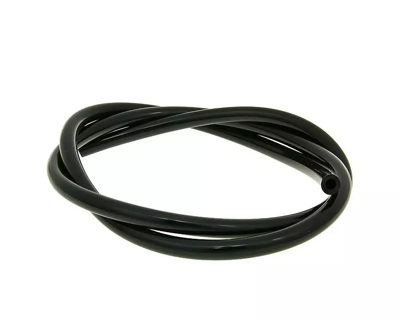 Fuel Hose Black Chloroprene Rubber 1m - 4mm Inner, 8mm Outer Diameter