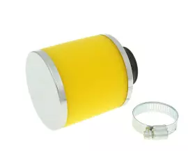 Air Filter Big Foam 28-35mm Straight Carb Connection (adapter) Yellow