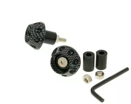 Handlebar / Bar Ends Anti-vibration Flat 13.5 / 17.5mm (incl. Adapter) - Carbon Look