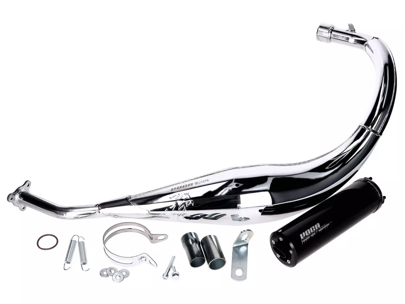 Exhaust VOCA Chromed 50/70cc Black Silencer For Sherco 50 SM-R, SE-R 2014