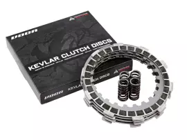 Clutch Disc Set VOCA Race Kevlar 4-friction Plate Type For Minarelli AM, Generic, KSR-Moto, Keeway, Motobi, Ride, 1E40MA, 1E40MB