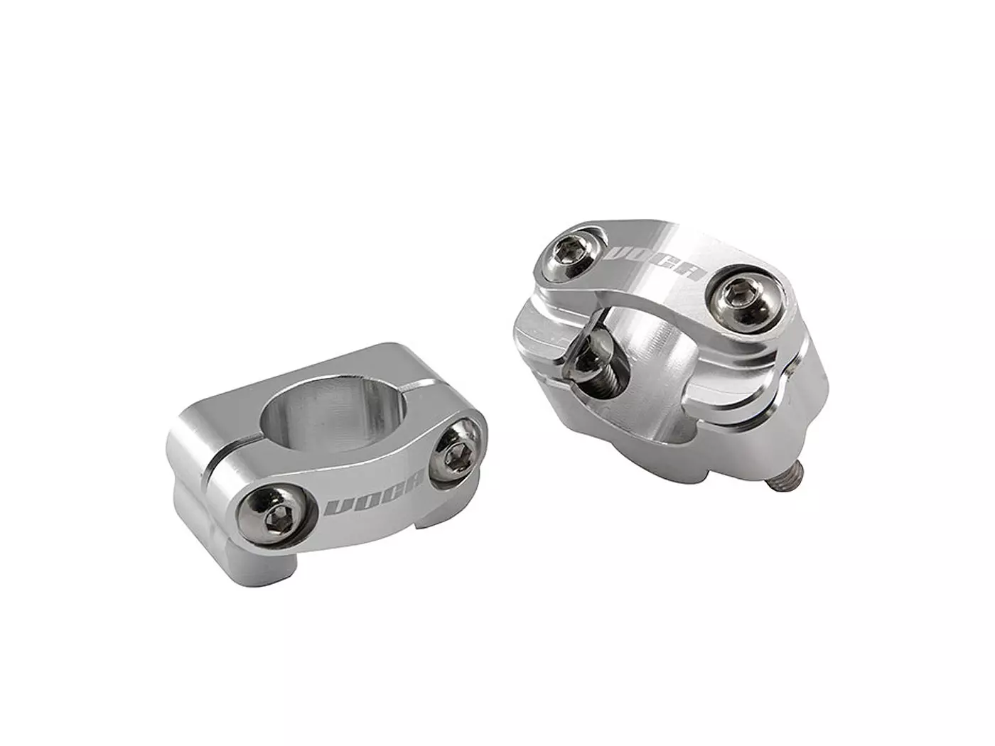 Handlebar Clamp Kit VOCA HB28 CNC 22-28 - Silver Color