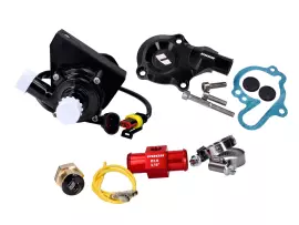 Water Pump Kit Complete VOCA Racing Black For Minarelli AM, Generic, KSR-Moto, Keeway, Motobi, Ride, CPI, 1E40MA 1E40MB