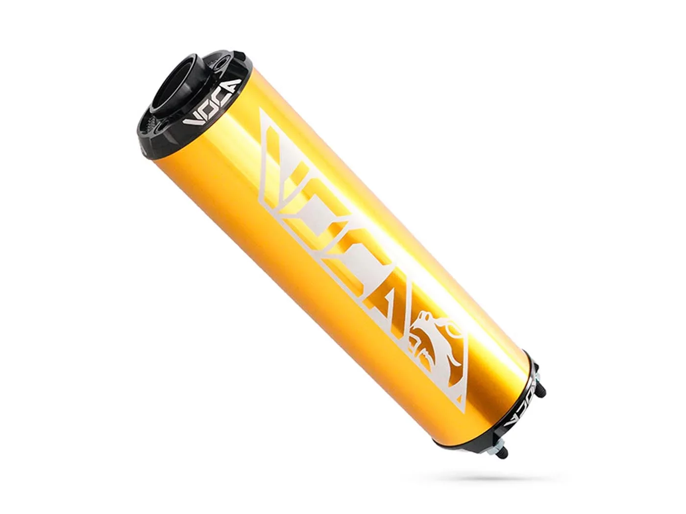 Rear Silencer VOCA Aluminum Gold - CNC End Cap Black