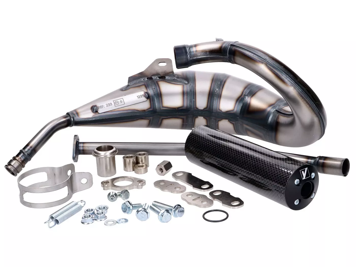 Exhaust Yasuni Cross HM MAX Carbon For Aprilia RX, SX, Derbi R, SM, Gilera RCR, SMT