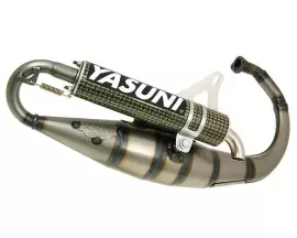 Exhaust Yasuni Scooter R Yellow Carbon For Minarelli Vertical